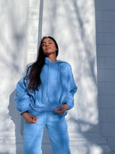 Load image into Gallery viewer, Ethical Relaxed Fit Hoodie - Baby Blue JOY Underwear