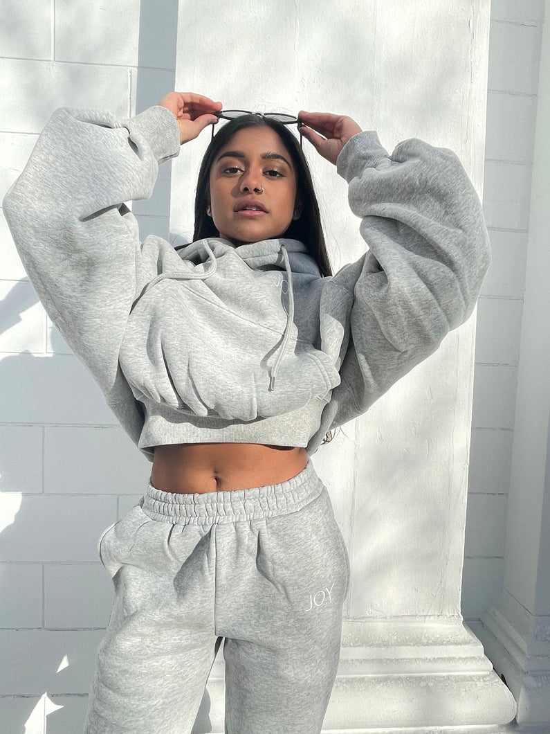Ethical Relaxed Fit Hoodie - Heather Grey JOY Underwear