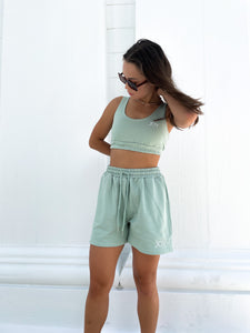 High Waisted Everyday/Sport Unisex Shorts - Matcha Mint JOY Underwear