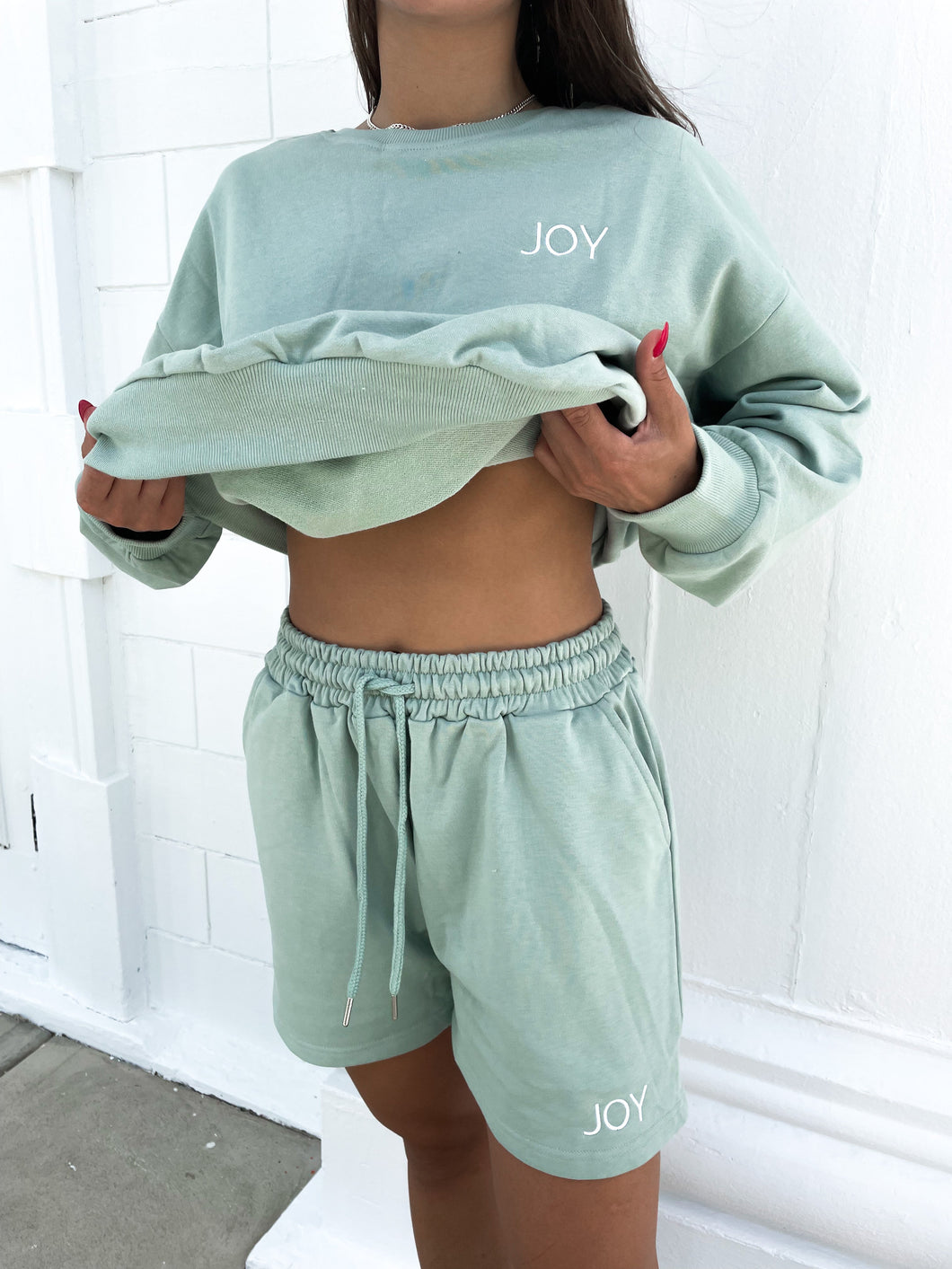 Perfectly Oversized Unisex Crew Sweatshirt - Matcha Mint JOY Underwear