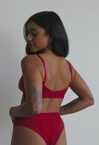 Soft & Adjustable Triangle Bralette - Red Collection JOY Underwear