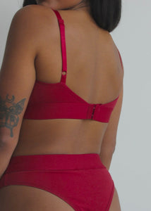 Soft & Adjustable Triangle Bralette - Red Collection JOY Underwear