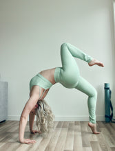 Load image into Gallery viewer, Super Soft Eco - Friendly Recycled Yoga Legging Moisture Wicking - Matcha JOY Underwear