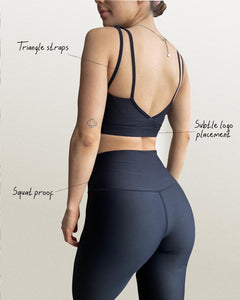 Super Soft Eco-Friendly Recycled Yoga Top Moisture Wicking - Charcoal JOY Underwear