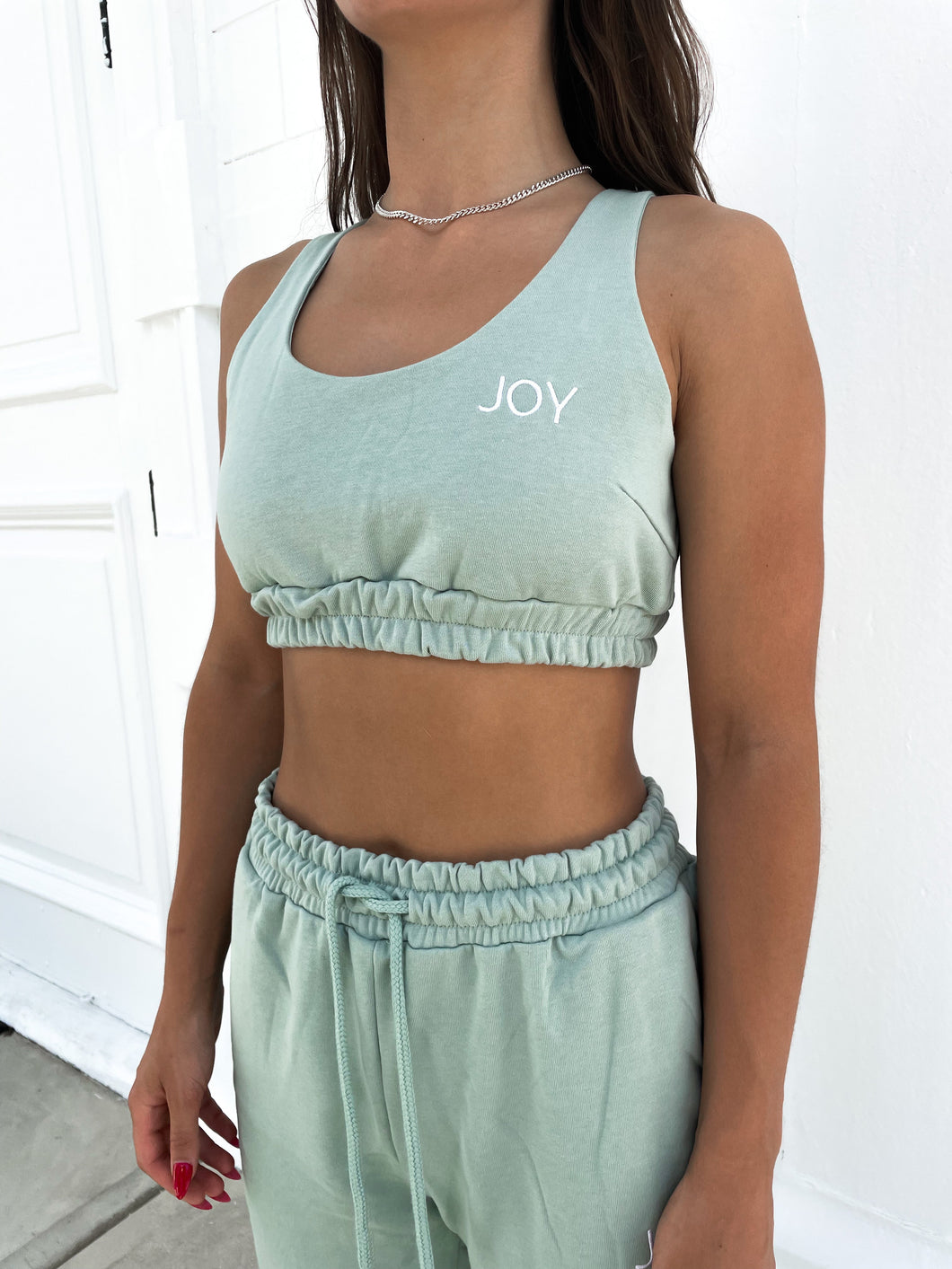 Women's Everyday Summer Cotton Crop Top - Matcha Mint JOY Underwear